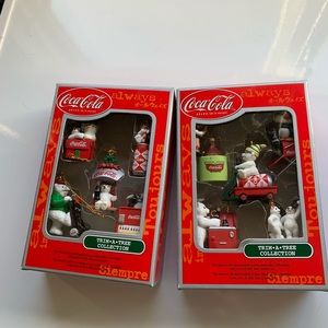 Vintage Mini Coke polar bears ornaments